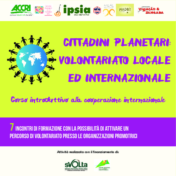 Cittadini Planetari: Volontariato Locale E Internazionale – Mlal Trentino Onlus